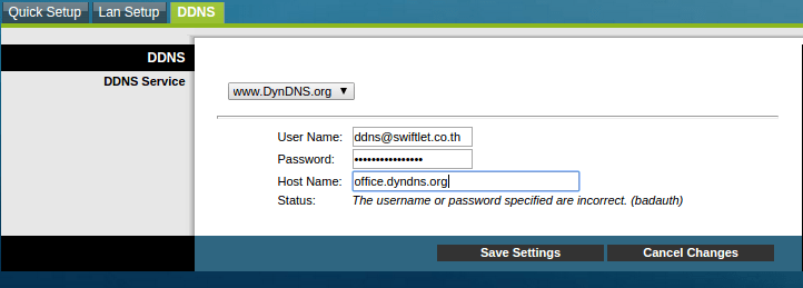 ขั้นตอนการตั้งค่า Dynamic DNS